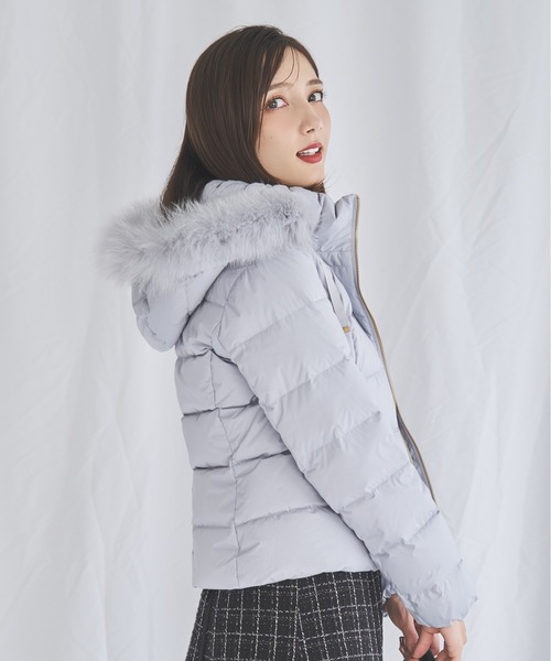 フォックスファー付ショートダウン（ダウンジャケット/コート