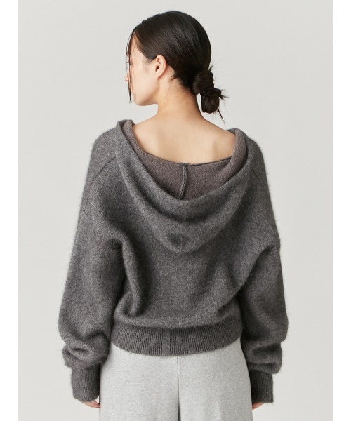 FRAY I.D（フレイアイディー）の「ショートニットフーディー（ニット