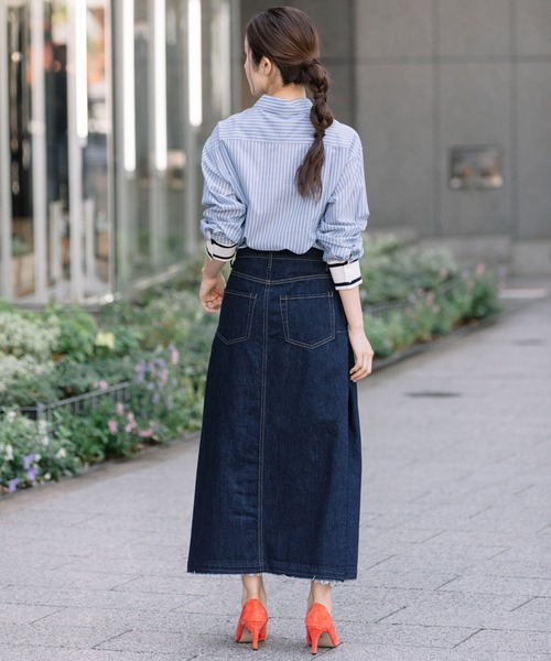 セール】12ozデニムマキシスカート（デニムスカート）｜Munich（ミュー