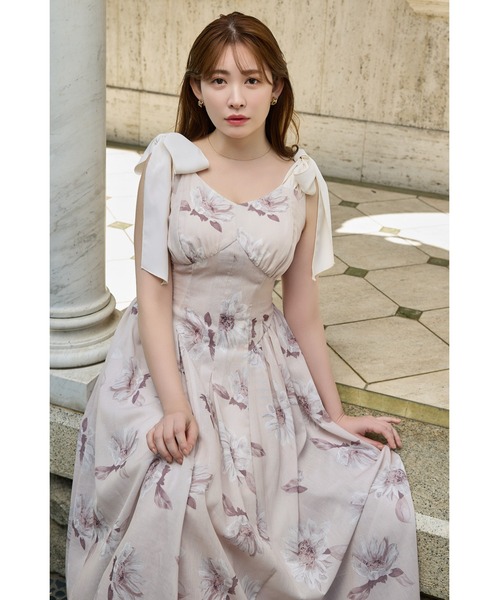 Her lip to（ハーリップトゥー）の「Sunflower-Printed Midi Dress