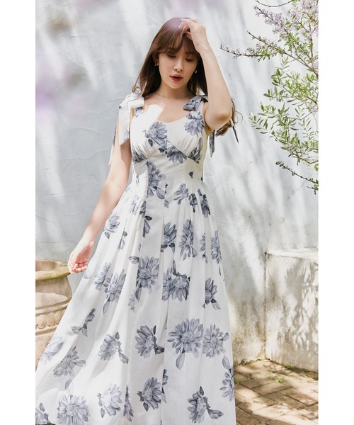 Her lip to（ハーリップトゥー）の「Sunflower-Printed Midi Dress