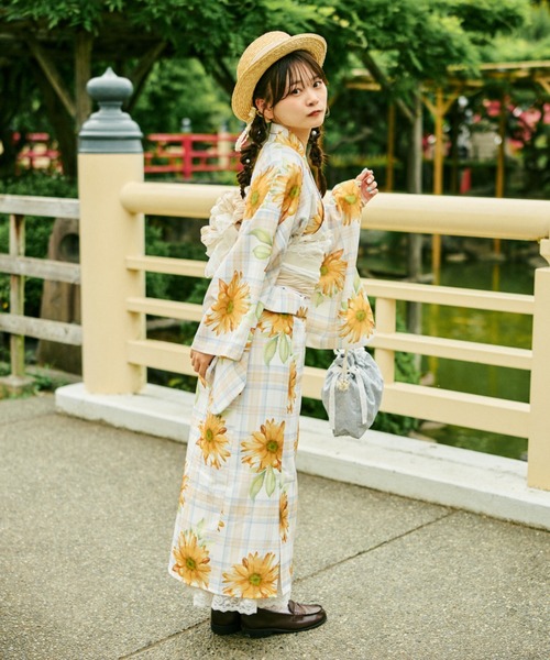 セール】【クティールとレトロ】2WAY 浴衣セット（浴衣）｜kutir