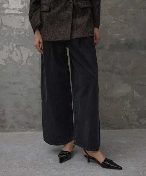 EMOELLE】・【サステナブル】ドレスデニムパンツ（デニムパンツ