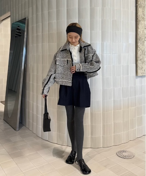 Ameri（アメリ）の「OTONA MUSE FRINGE TWEED SHORT JACKET