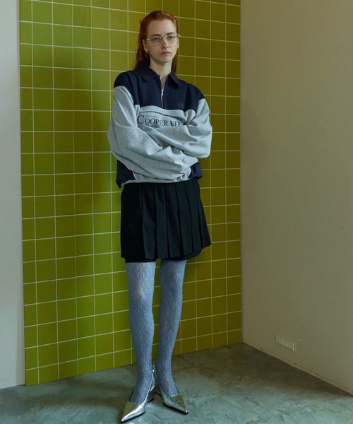 Company Print Half Zip Sweatshirt/カンパニーハーフジップスウェット
