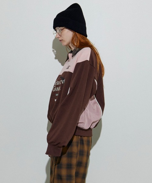 Company Print Half Zip Sweatshirt/カンパニーハーフジップスウェット