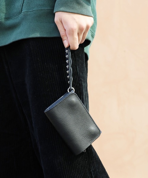 CALEE（キャリー）の「CALEE/キャリー PLANE LEATHER FLAP HALF WALLET