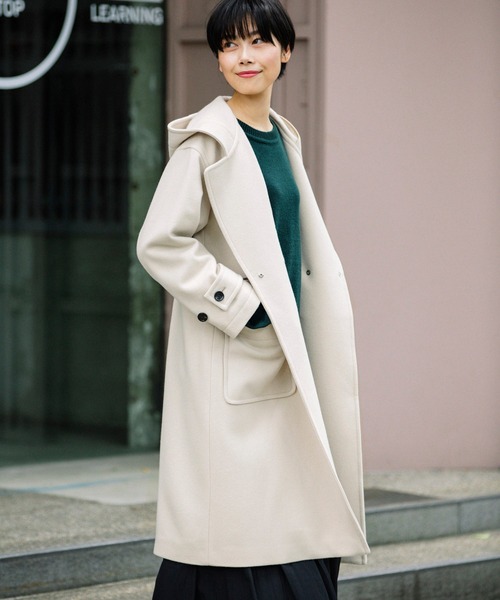 Munich（ミューニック）の「ブラッシュウールメルトンダッフルコート