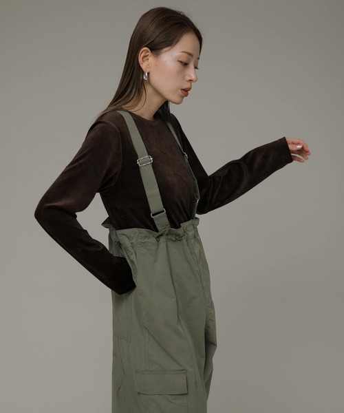 セール】サスペンダー付きカーゴパンツ（サロペット/オーバーオール