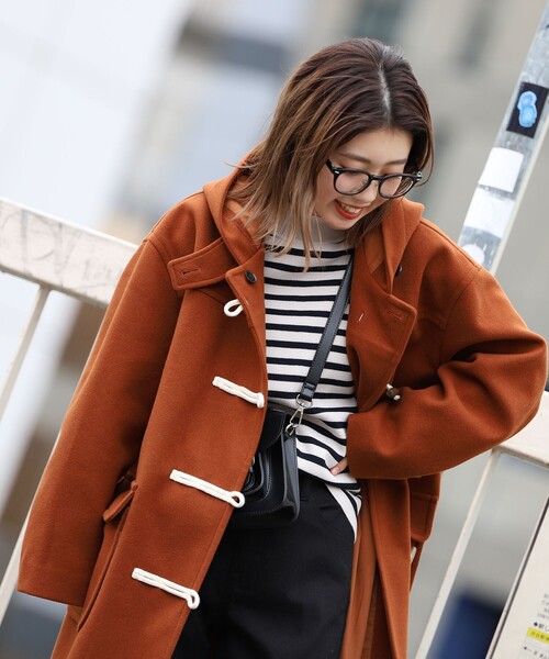 coen（コーエン）の「ジャージーメルトンダッフルコート（ダッフル