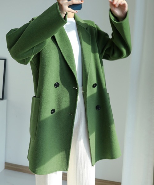 Doux Belle（ドゥーベル）の「ミドル丈Pコート（チェスターコート