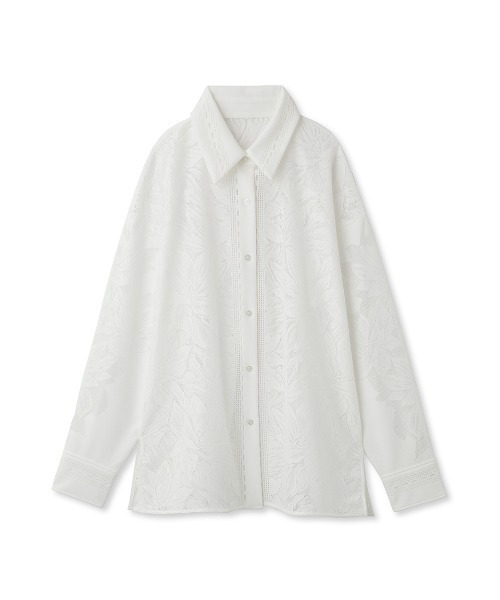 FRAY I.D（フレイアイディー）の「フラワーレースオーバーシャツ