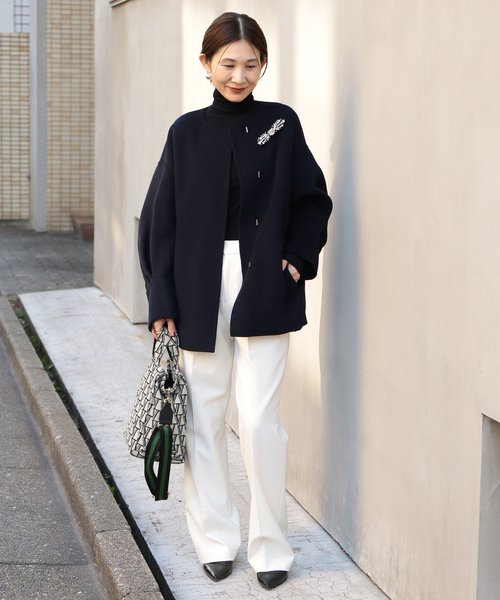 VERMEIL par iena スーパー160's リバー バルーン袖コート セール