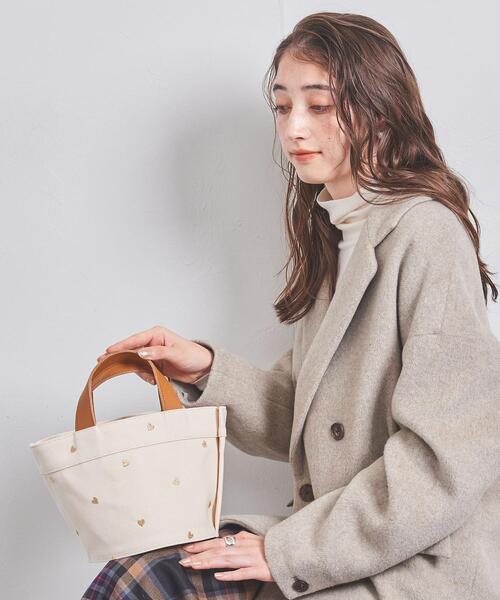LUDLOW ハート刺繍キャンバストートバッグ Lサイズ LUDLOW（ラドロー
