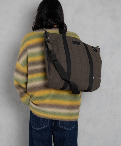 ADAMPATEK/アダムパテック】square quilt shoulder tote bag