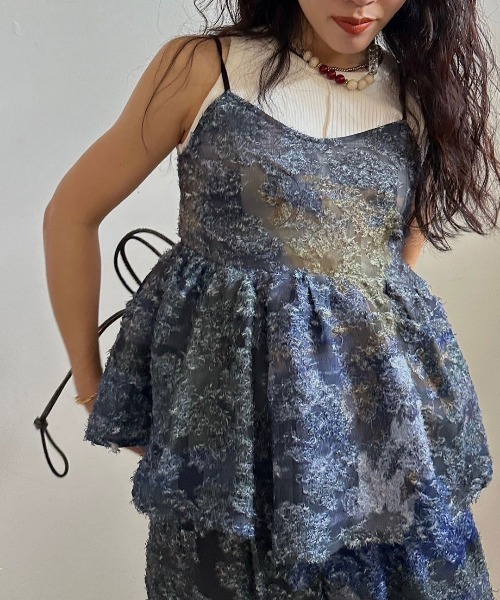 MEDI RACHEL FLUFFY ART CAMISOLE（キャミソール）｜Ameri（アメリ）の