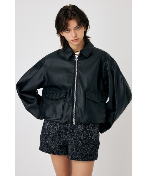 MOUSSY ブラックレザーライダースジャケット限定リミテッドアイテム