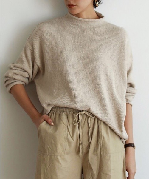 TODAYFUL（トゥデイフル）の「ラウンドヘムリネンニット（ニット