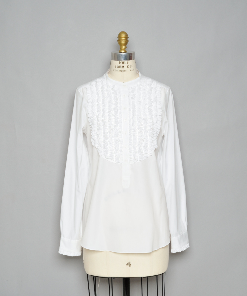 Drawer（ドゥロワー）の「DRAWER コットン ホワイトフリルシャツ