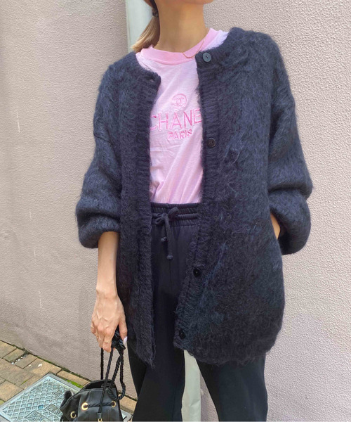 Ameri（アメリ）の「2WAY MOHAIR SHAGGY KNIT（カーディガン/ボレロ