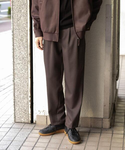 セール】ウールライクダブルタックテーパードパンツ（その他パンツ