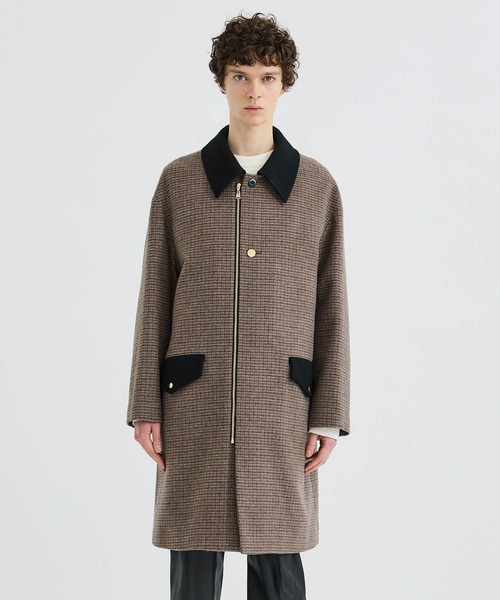 CULLNI（クルニ）の「STUDIOUS別注 ZIP CHECK COAT（ステンカラー