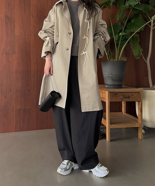 WILLFULLY（ウィルフリー）の「tent cord button various midi coat