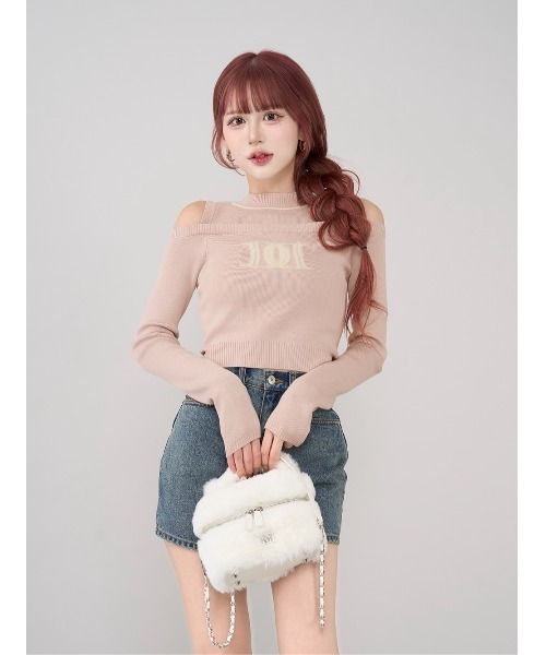 Darich（ダーリッチ）の「レイヤードライクロゴニットトップス（ニット