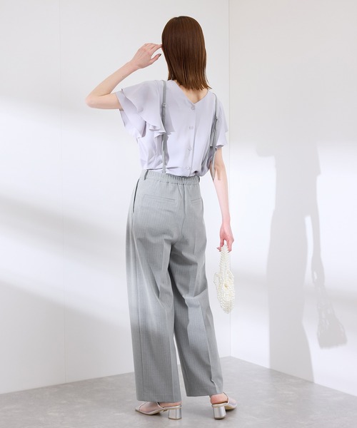 セール】【3サイズ展開】サスペンダー付きワイドパンツ（その他パンツ