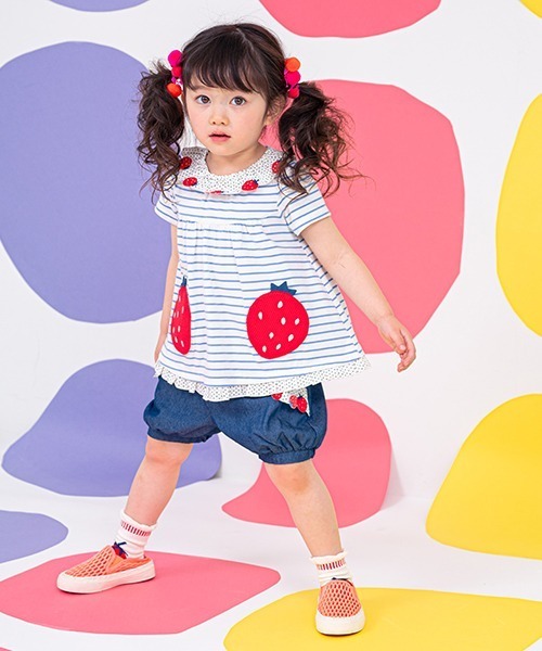 baby cheer（ベイビーチアー）の「いちごポケットTシャツ（Tシャツ