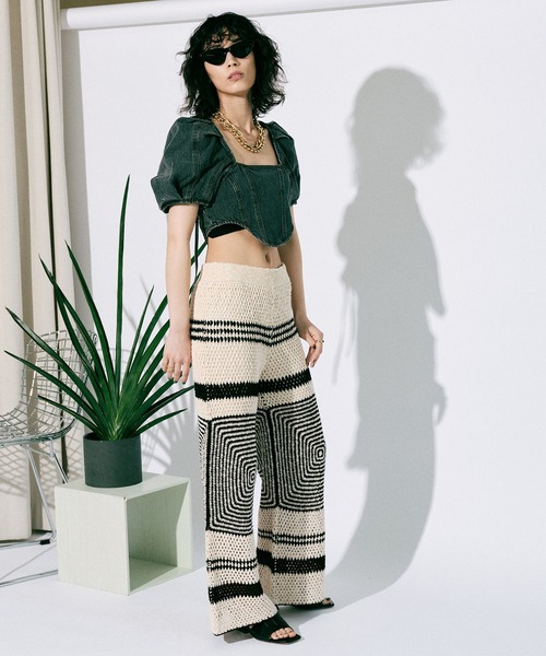 クロップドデニムトップス【MAISON SPECIAL/メゾンスペシャル】（T