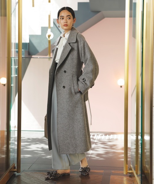 VIS（ビス）の「【JAPAN FABRIC】尾州毛混シャギーロングコート