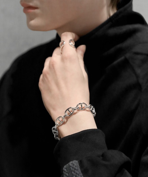 SILVER925コーティング】メタルアンカー＆サークルチェーン