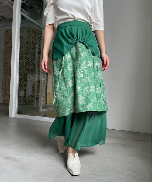 Ameri（アメリ）の「CLAIRE JACQUARD BUD SKIRT（スカート）」 - WEAR