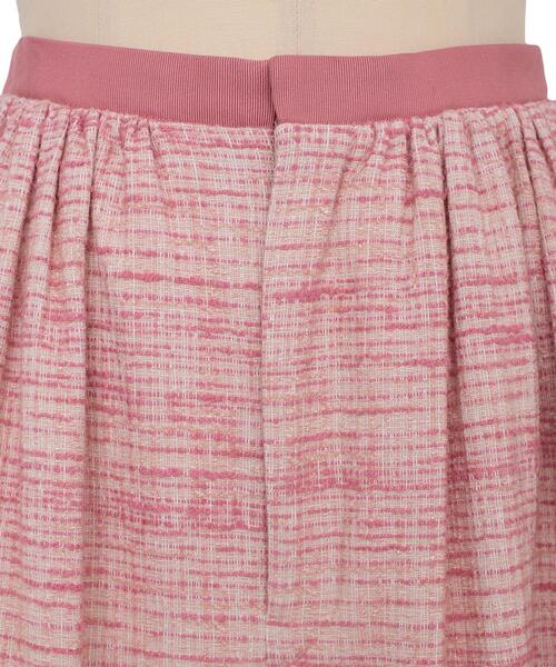 Drawer（ドゥロワー）の「Drawer ピンクツイードギャザーワイドパンツ