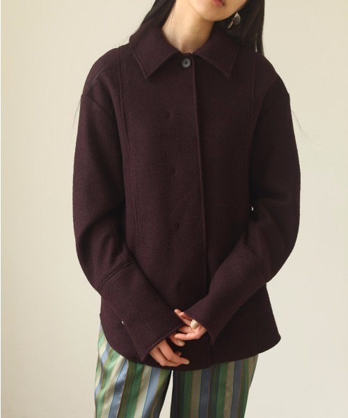 TODAYFUL（トゥデイフル）の「ウールシャツジャケット（ノーカラー