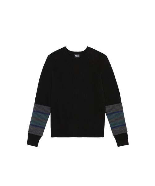 DIESEL（ディーゼル）の「メンズ ニット ダメージ加工 ボーダー