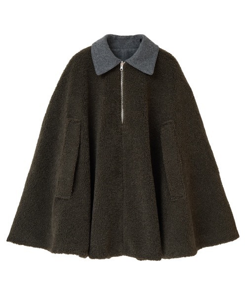 CLANE（クラネ）の「REVERSIBLE BOA MILITARY CAPE COAT（ミリタリー