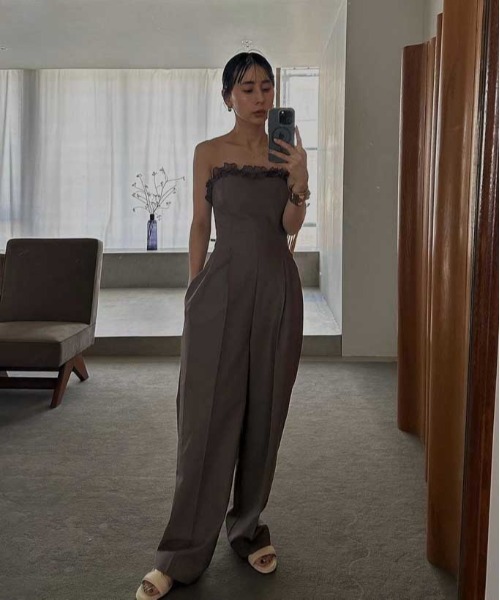Ameri（アメリ）の「MEDI 2WAY FRILL ROMPERS（つなぎ/オールインワン