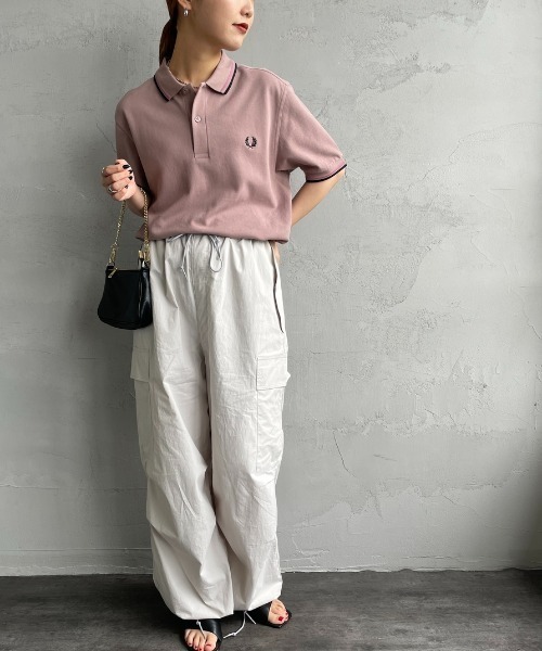 FRED PERRY/フレッドペリー] ツインティップライン ワンポイントロゴ