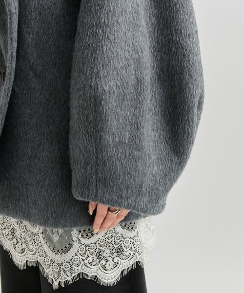 セール】ウール混 シャギーミドルコート（その他アウター）｜mystic