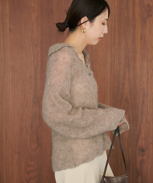 追加》ALPACA MIX BUTTON ニット 2（ニット/セーター）｜Plage