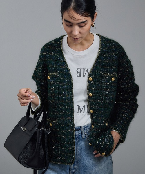 SALON adam et rope'（サロン アダム エ ロペ）の「ツイードニットV