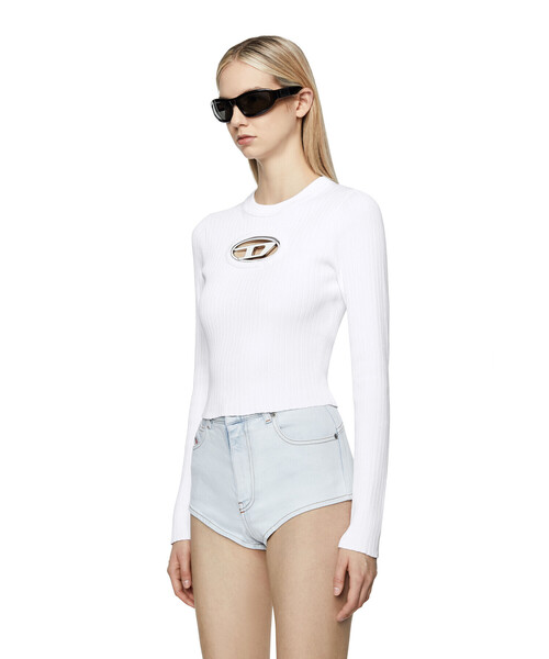 DIESEL（ディーゼル）の「レディース 長袖トップス リブ アイコニック