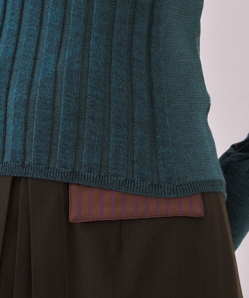 残りわずか！】リップルレイヤーニット｜ウォッシャブル/オフィス