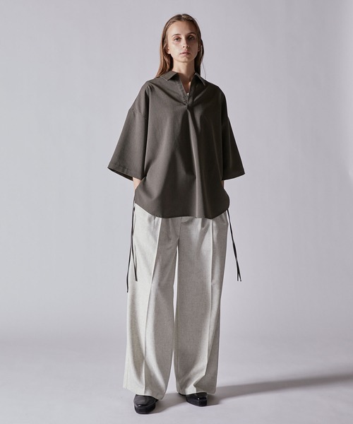 CLEL（クレイル）の「【CLEL】Herringbone TR Short Sleeve Side Lace