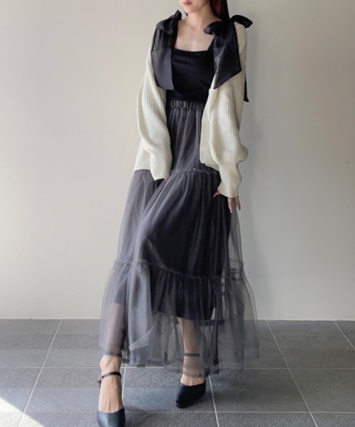 NOMAE（ノーマエ）の「【再入荷】シアーリボンキャミ / カップ付き