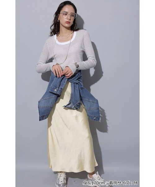 Arpege story（アルページュストーリー）の「サテンスカート（スカート