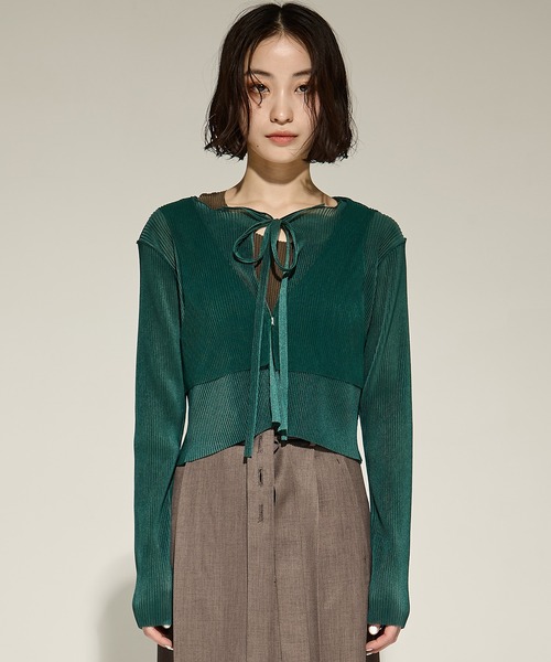kotohayokozawa/コトハヨコザワ】SHEER LAYERED CARDIGAN/シアー