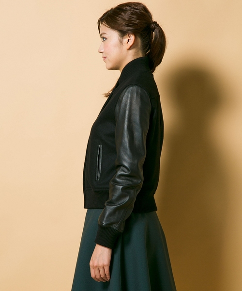 23区（ニジュウサンク）の「ラムレザーコンビジャケット（スタジャン